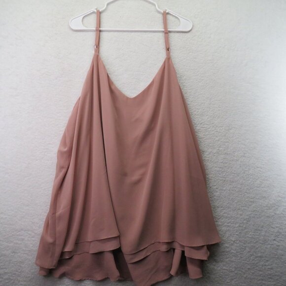 Torrid Shirt Womens Size 6XL Tank Top Sophie Swing Pink Adjustable Straps New - Picture 3 of 8